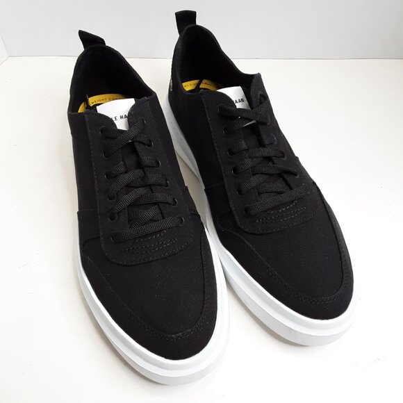 Men's GrandPrø Rally Canvas Court Sneaker Size 8.5M Black - Picture 1 of 12